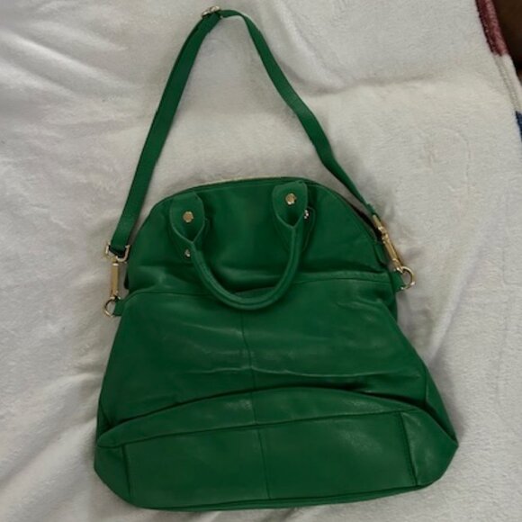 💚 Emma Fox - Kelly Green Genuine Leather handbag - Picture 11 of 12